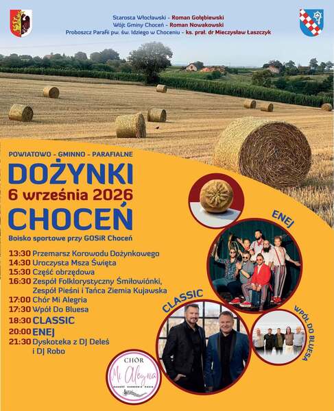 Dożynki Powiatowo-Gminno-Parafialne w Choceniu