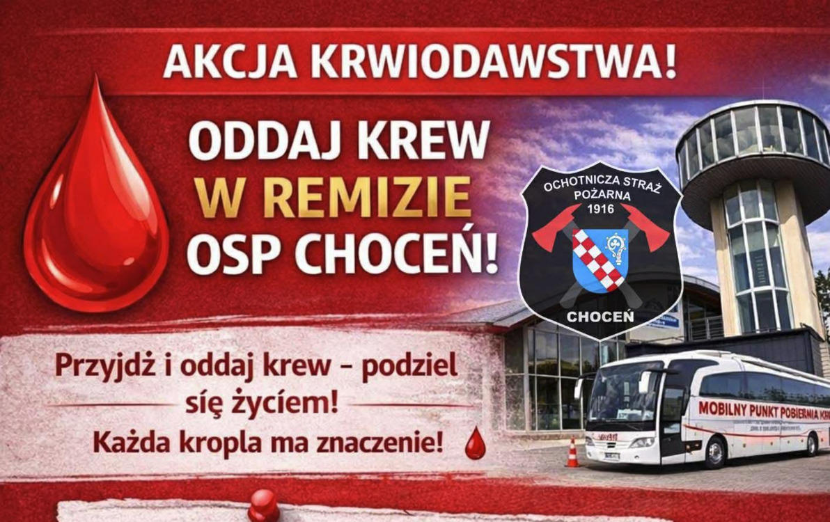 Zdjęcie do Akcja krwiodawstwa - OSP Choceń!