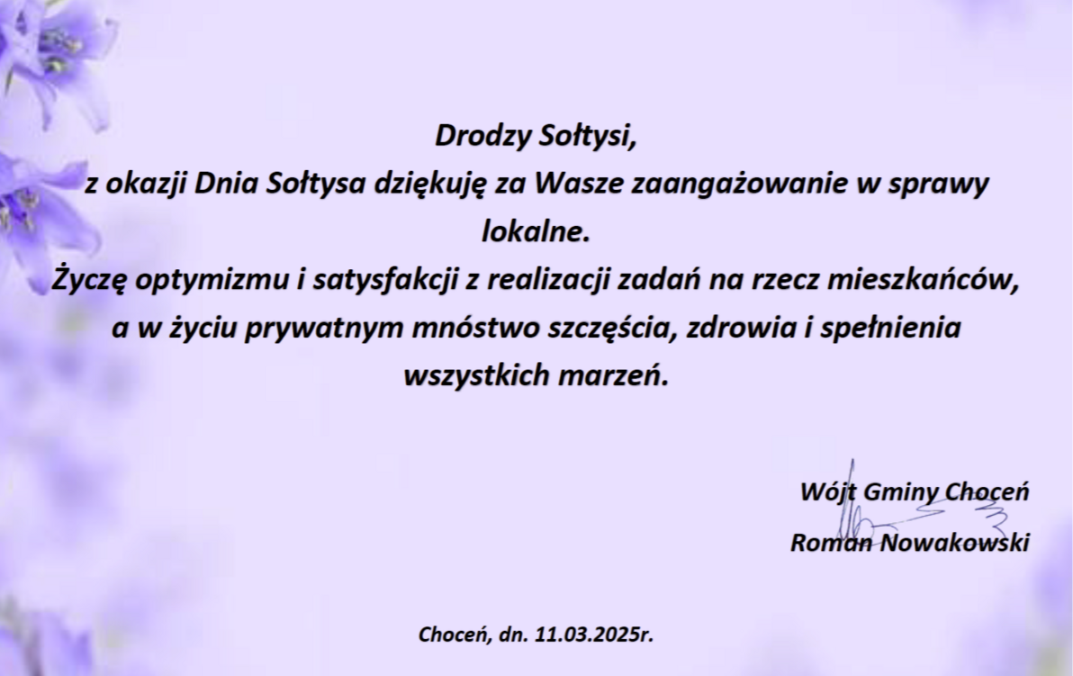 Zdjęcie do Życzenia z okazji Dnia Sołtysa