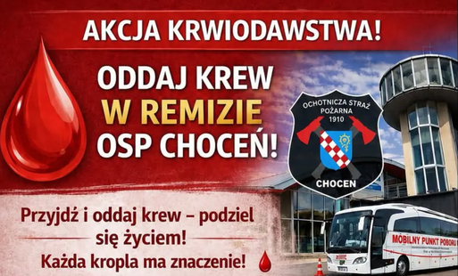Zdjęcie do Akcja krwiodawstwa - OSP Choceń!