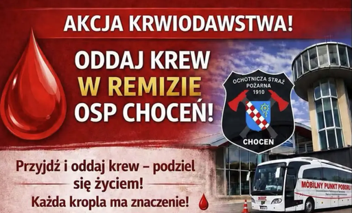 Zdjęcie do Akcja krwiodawstwa - OSP Choceń!