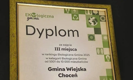 Zdjęcie do Gmina Choceń laureatem rankingu &bdquo;Ekologiczna Gmina 2025&rdquo;