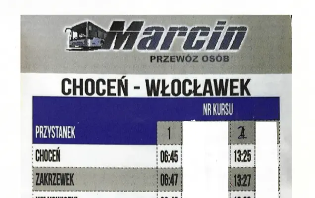 Zdjęcie do Zmiany w rozkładzie jazdy autobus&oacute;w firmy "Marcin"