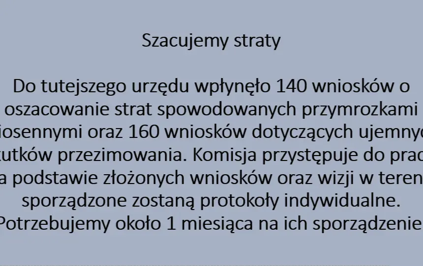 Zdjęcie do Szacujemy straty